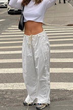 Low-Waisted Drawstring Cargo Pant