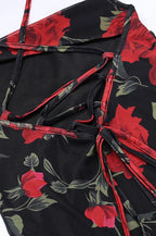 Floral Print Spaghetti Strap Bodycon Dress