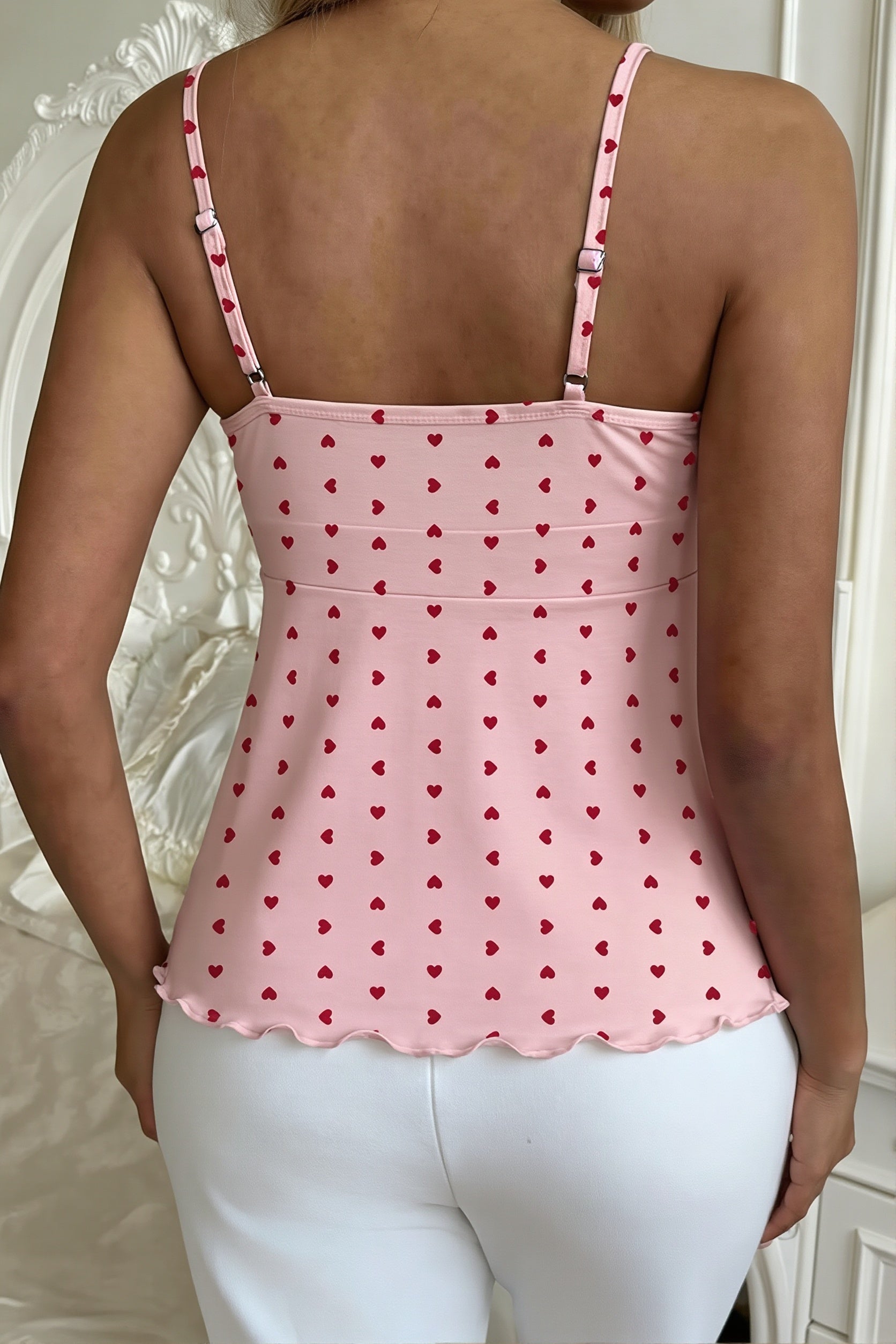 Basic Tie Waist Stretchy Cami Top