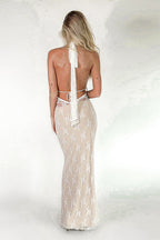 Lace Backless Slim Fit Bodycon Dress Party