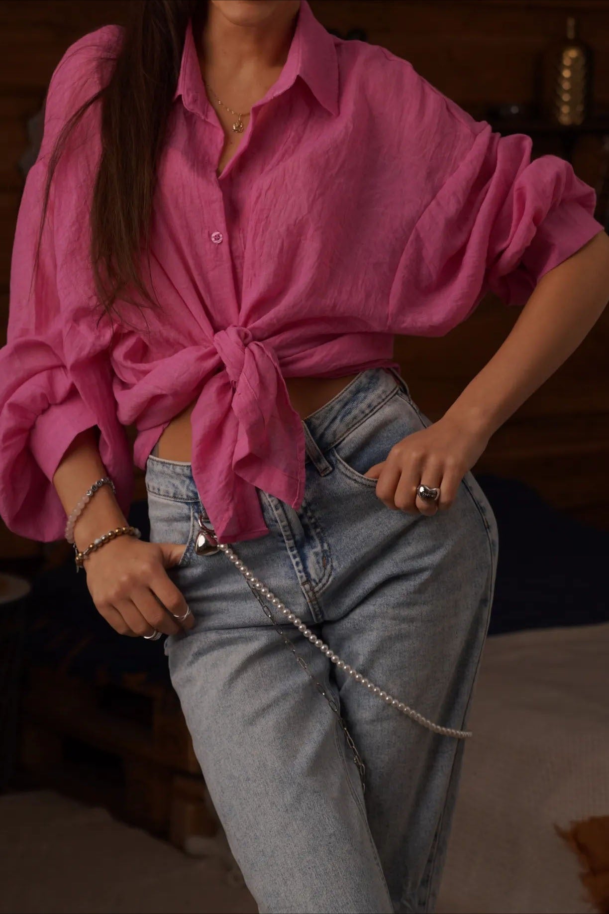 Solid Casual Long Sleeve Blouse