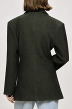 Vintage Double Lapel Loose Fit Blazer
