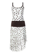 Dot Print Color Block Cami Skirt Sets