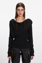 Cowl Neck Fitted Knit Top