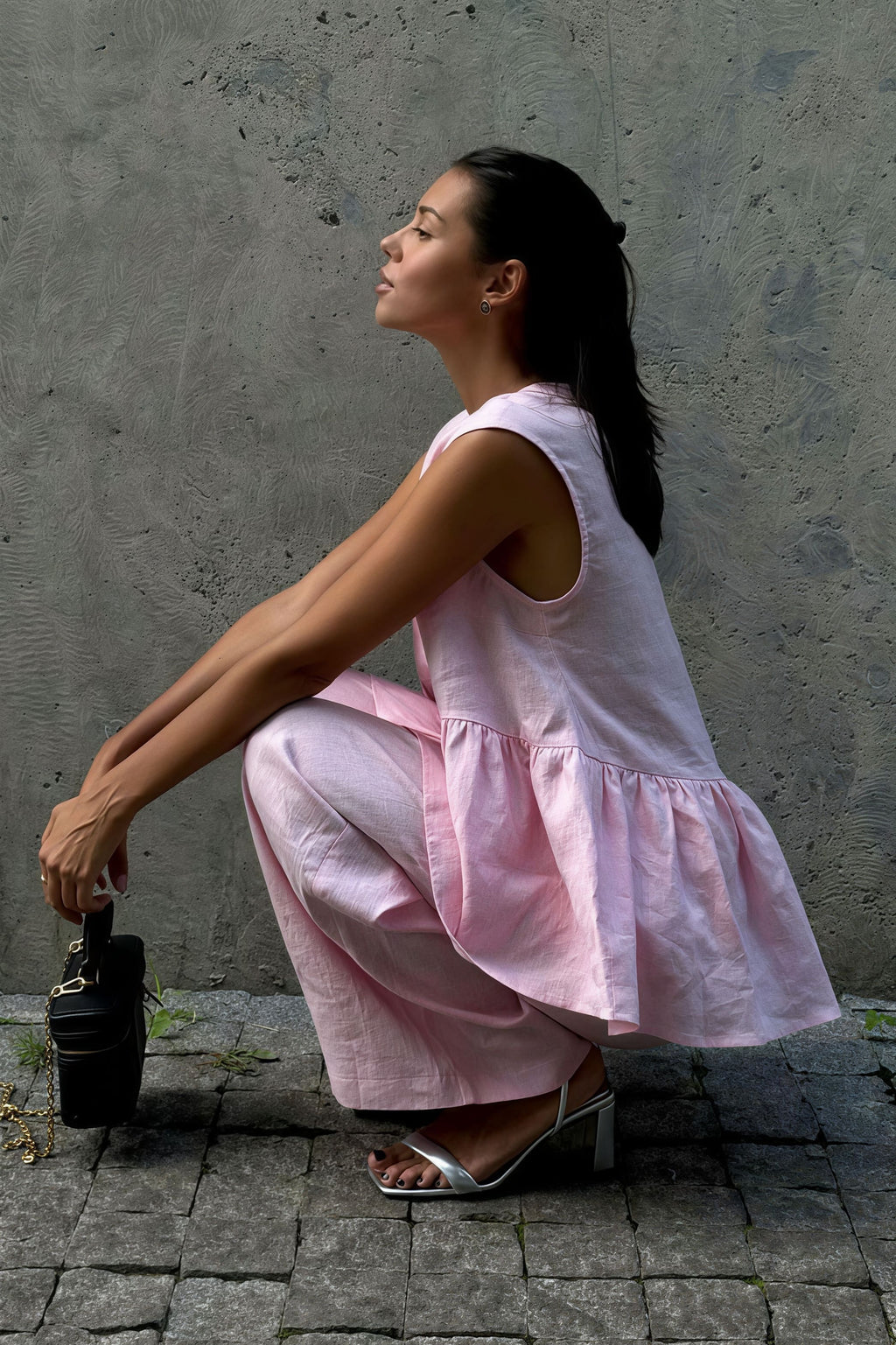 Cotton V-Neck Vest & Pants Set