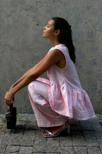 Cotton V-Neck Vest & Pants Set