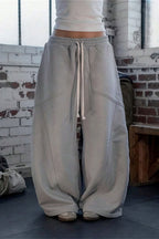 Solid Loose Hip-Hop Drawstring Pants