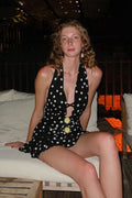 Polka Dot V-Neck Mini Dress