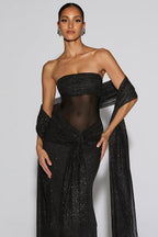 Elegant Tube Off Shoulder Silver Prom Dress