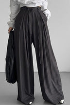 Stripe High Waist Wide Leg Pants