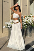 High Rise Layered Flowy Skirt