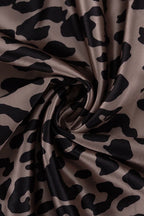 Satin Leopard Mermaid Maxi Skirt