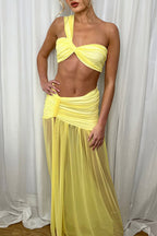 Bikini Top Mesh Bodycon Skirt Set