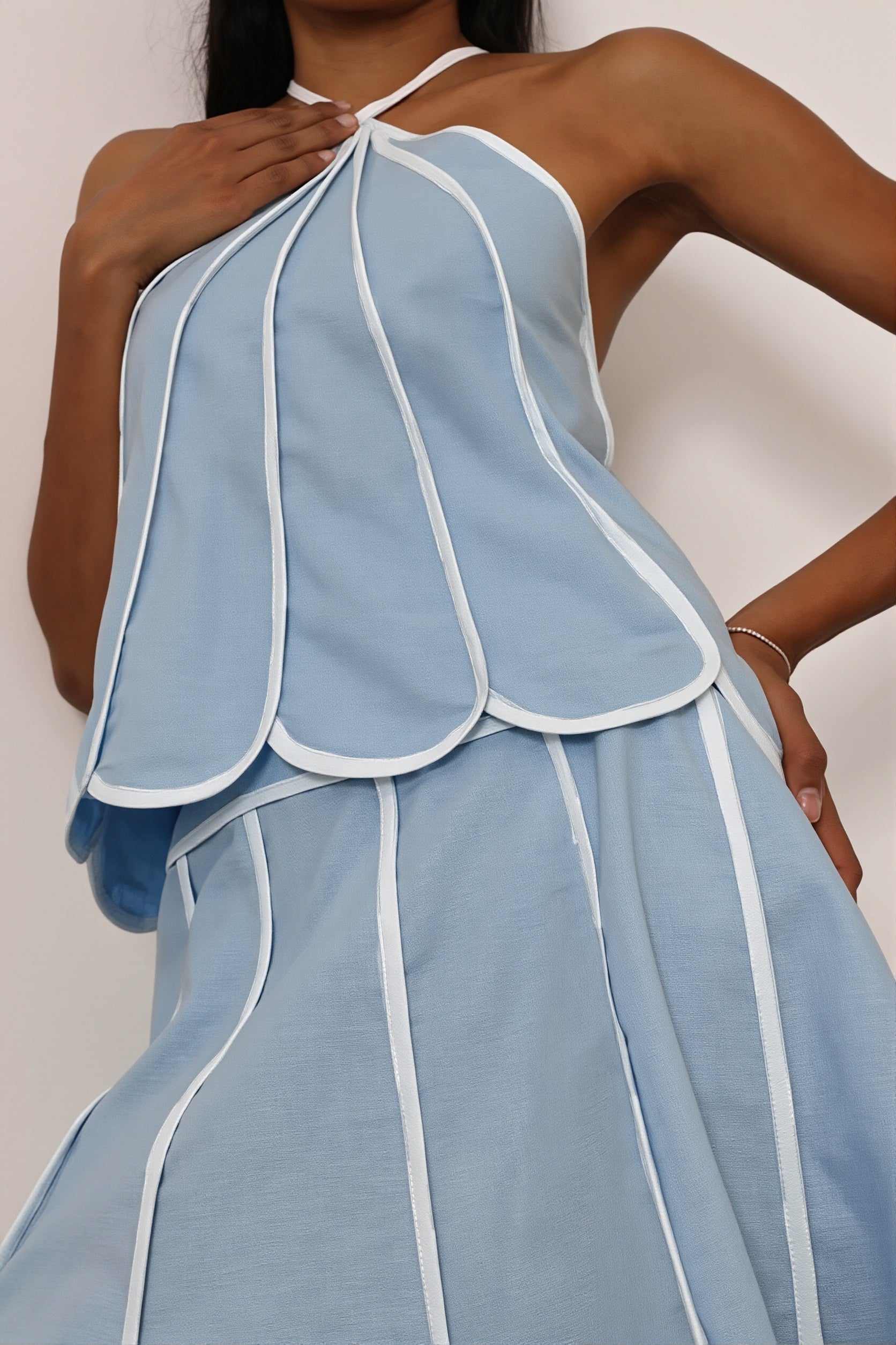 Halter Backless Sleeveless Top Bodycon Skirt Sets
