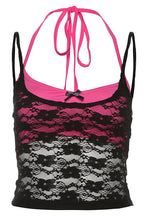 Contrast Lace Solid Cami Top
