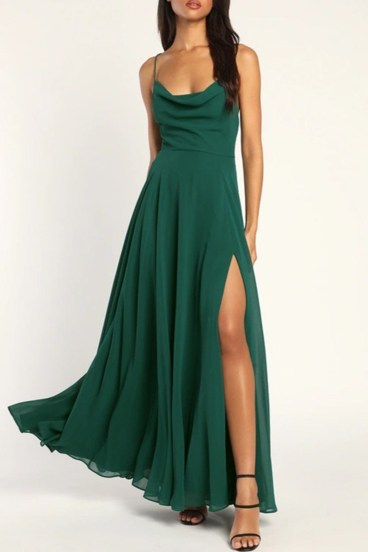 Halter Backless Maxi Formal Dress