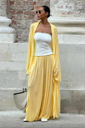 Casual Long Cardigan With Lantern Pants Two Piece Set