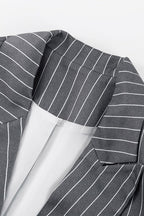 Striped Suit Blazer Two Piece Set