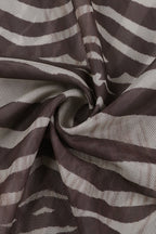 Mesh Zebra Print Sheer Blouse