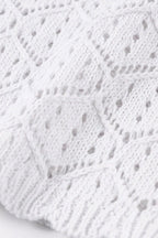 Solid Hollow Out Knit Two Piece Set