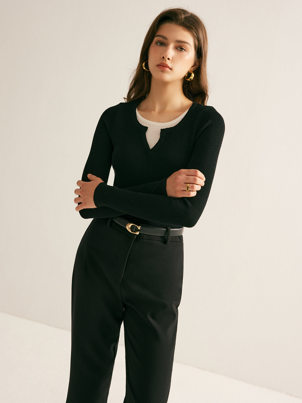 2 In 1 Slim Knit Top