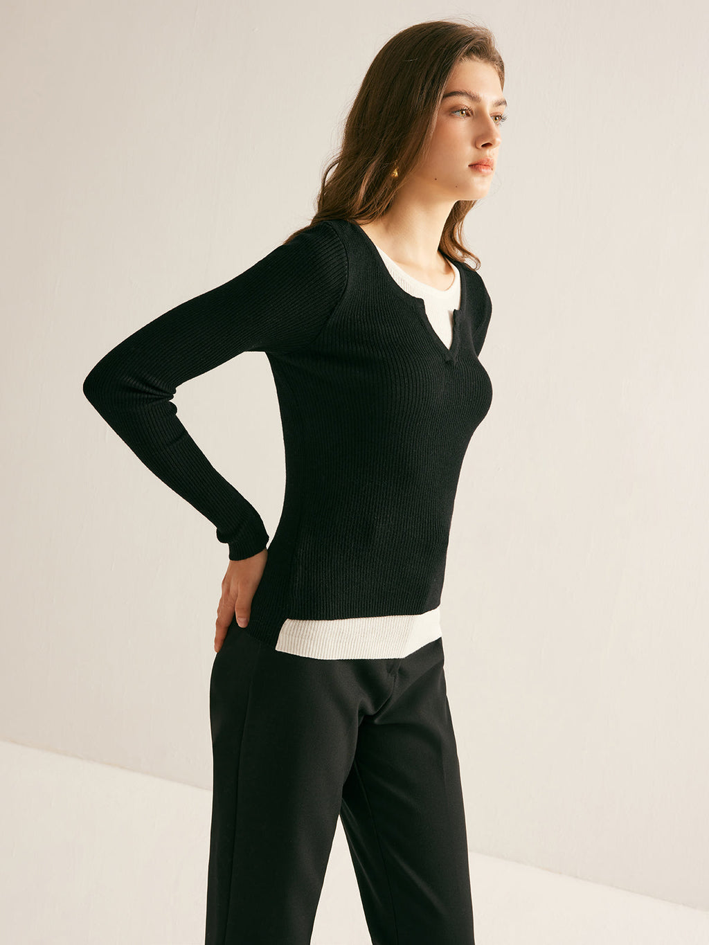 2 In 1 Slim Knit Top