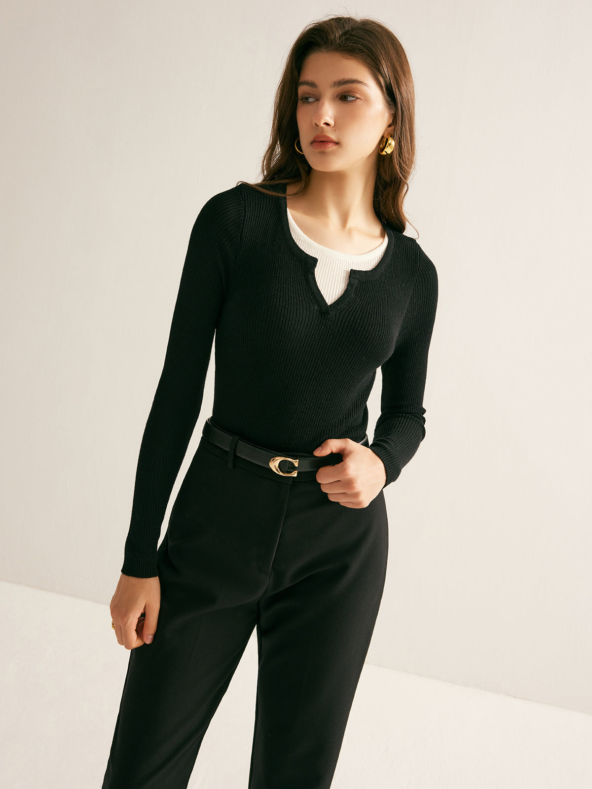 2 In 1 Slim Knit Top