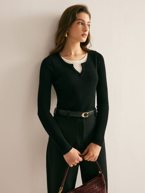 2 In 1 Slim Knit Top
