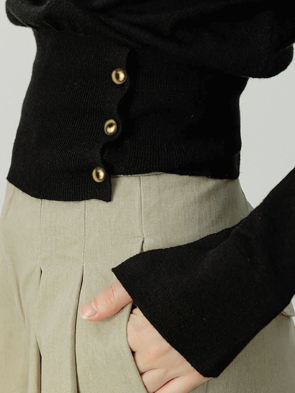 Asymmetrical Cold Shoulder Sweater Co-Ords