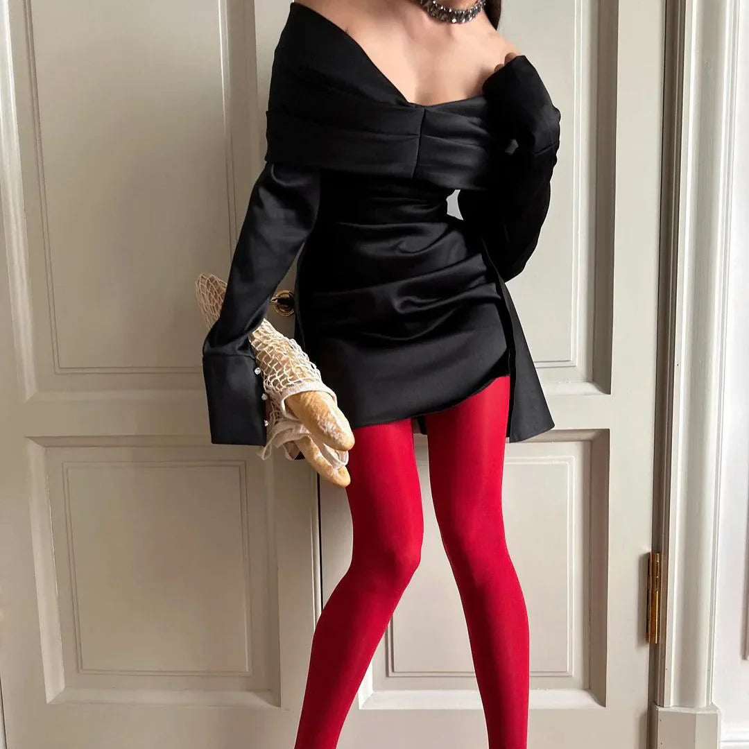 Elegant Party Off Shoulder Slim Mini Red Dresses Novelty Dress