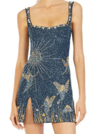 Print Sequin Party Dress