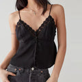 Ruched V-Neck Solid Crop Top