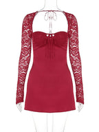 Bodycon Red Long Sleeve Party Club Evening Streetwear Wholesale Items Dress