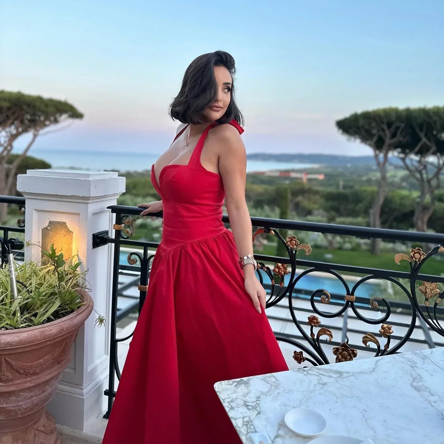 Elegant Fit And Flare Casual Party Dress