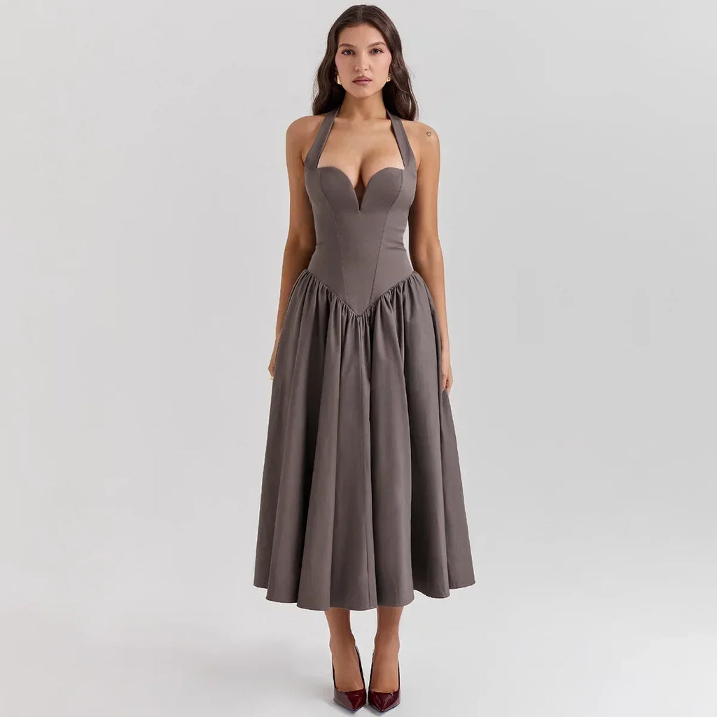 Elegant Fit And Flare Casual Party Dress