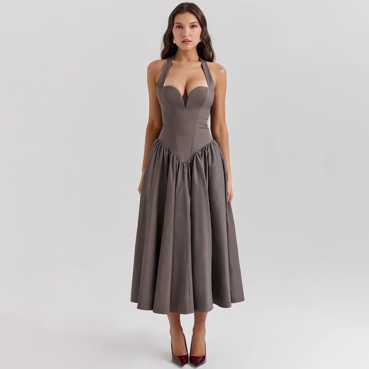 Elegant Fit And Flare Casual Party Dress