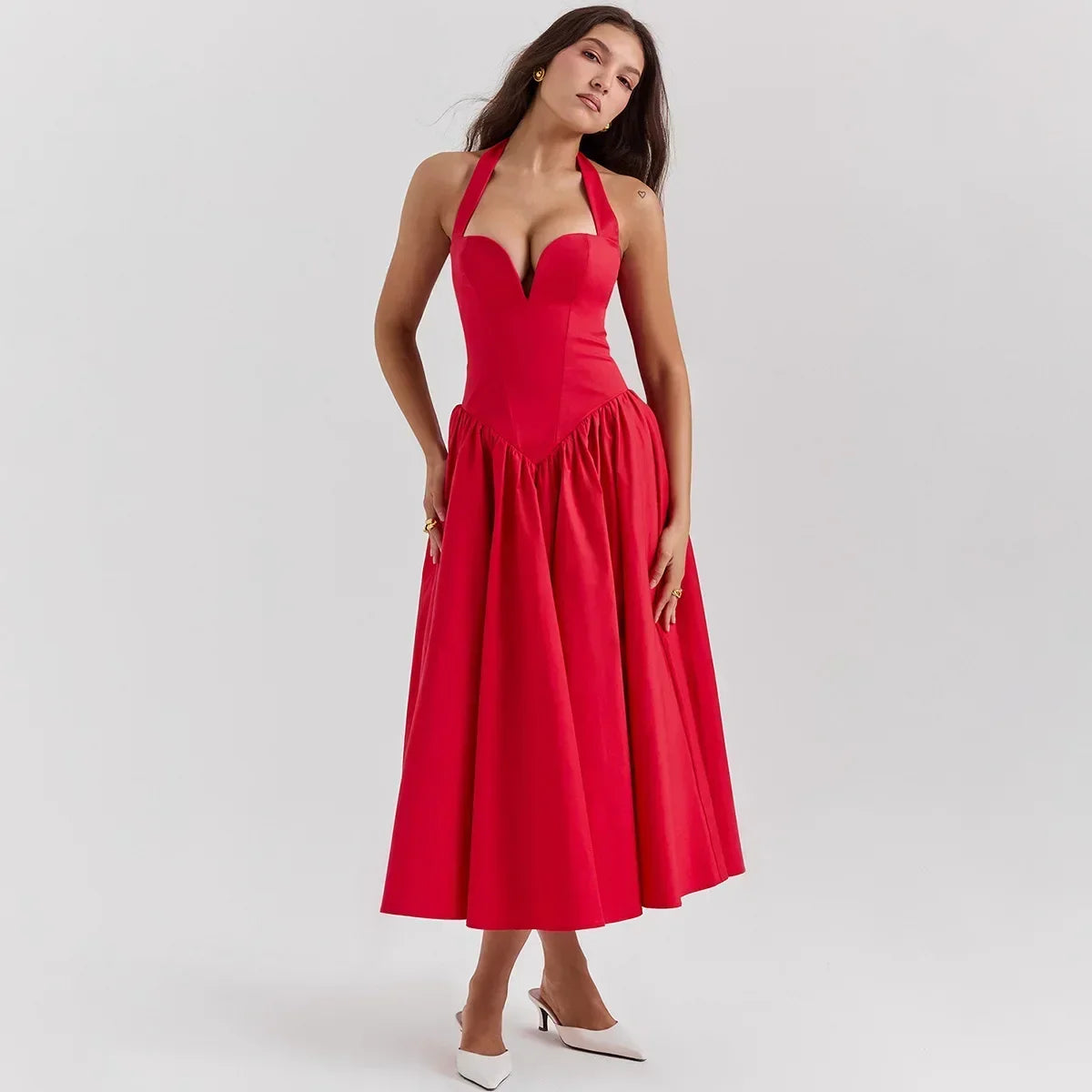 Elegant Fit And Flare Casual Party Dress