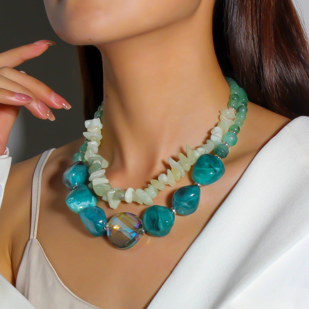 Boho Layered Beaded Stackable Necklace