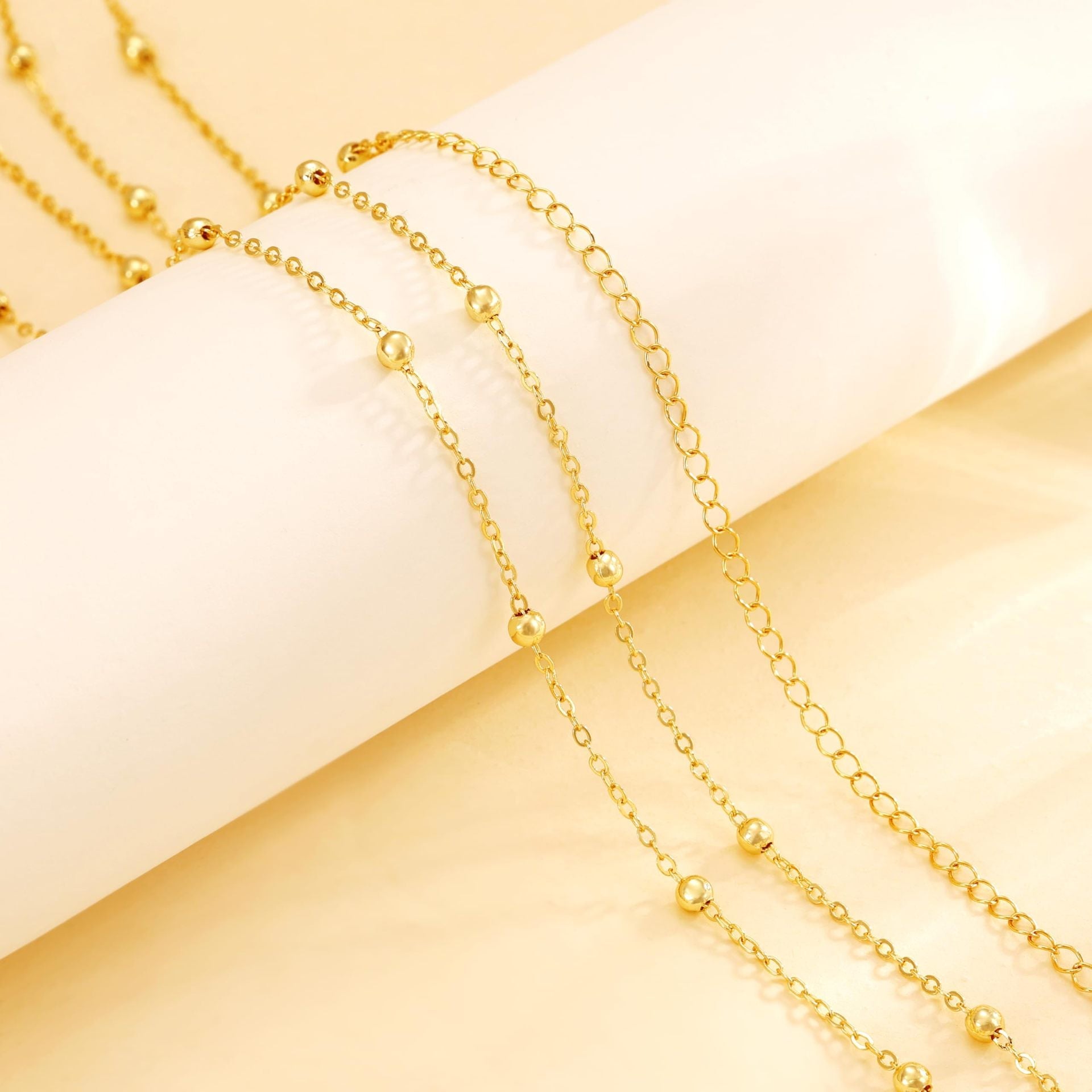 Non-Fading Beaded Double Layer Waist Body Chain