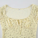 Vintage Floral Mesh Blouse