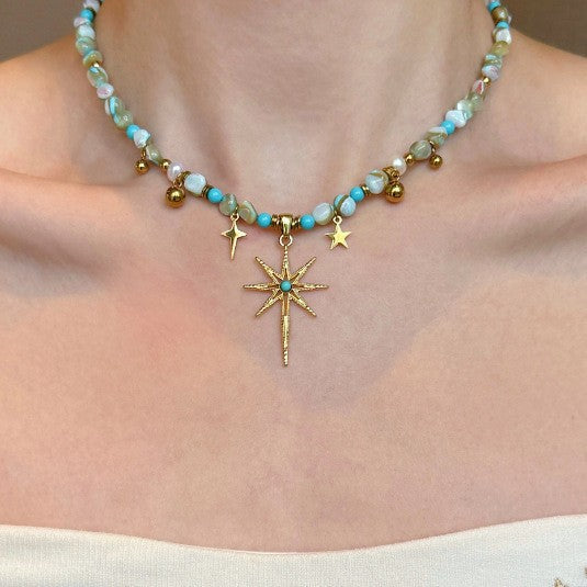 Vintage Boho Beaded Layered Necklace