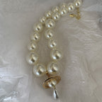 Big Pearl Drop Pendant Vintage Baroque Necklace