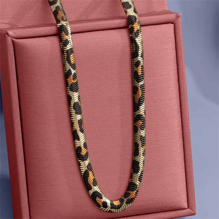 Leopard Print Choker Necklace