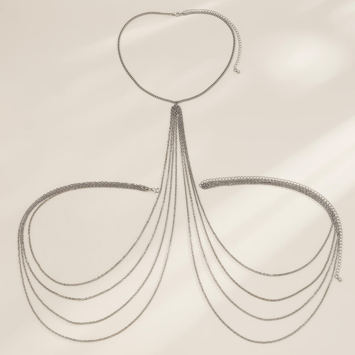 Minimalist Multi Layer Tassel Chest Body Chain