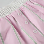 Loose Color Block Striped Shorts