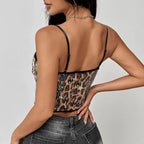 Lace Sequin Leopard Cami Top