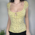Vintage Floral Mesh Blouse