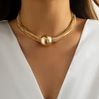 Multi Layer Chain Ball Necklace
