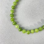 Green Natural Stone Round Beaded Necklace