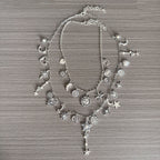 Vintage Heart Sun Moon Tassel Necklace